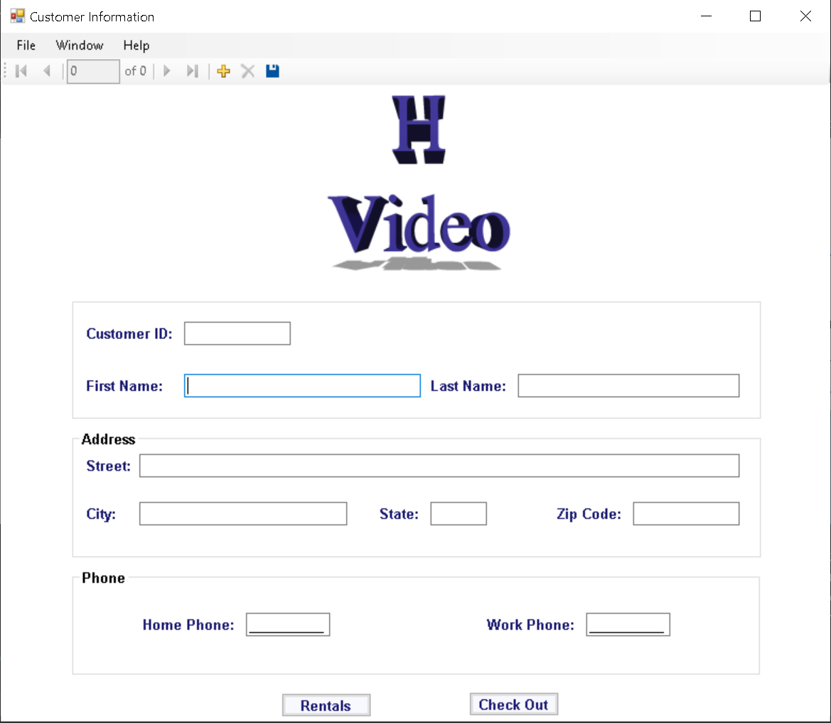 H Video Customer Screen (Main)